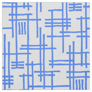 Tecido Abstrato Lines 120923 - Baby Blue on White