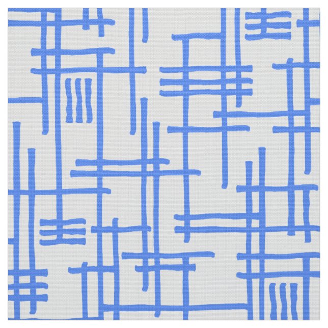 Tecido Abstrato Lines 120923 - Baby Blue on White (Modelo)