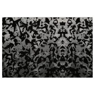 Tecido Abstrato Magia - Preto Prateado
