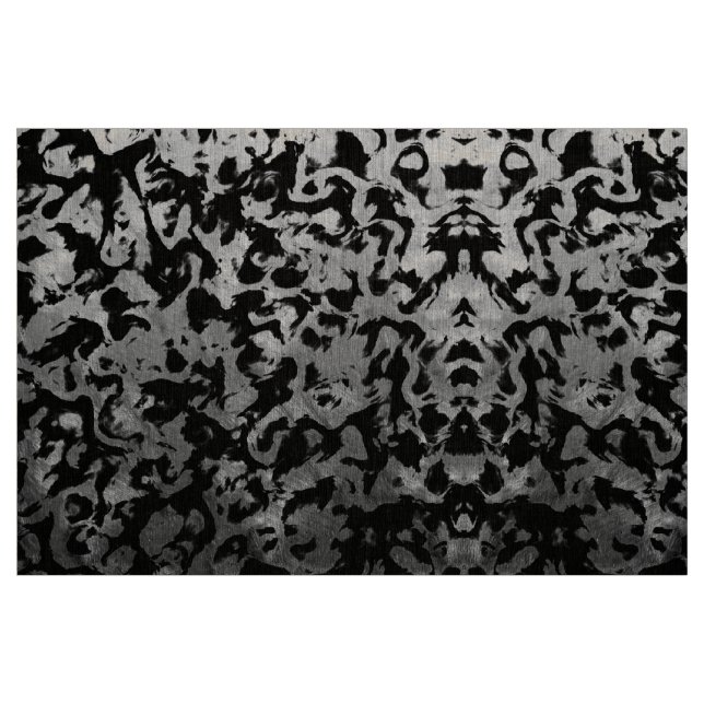 Tecido Abstrato Magia - Preto Prateado (Fat Quarter)