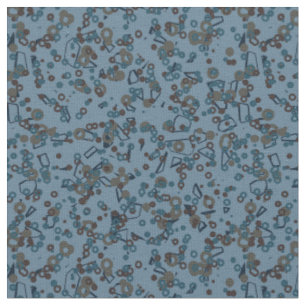 Tecido abstrato marrom e azul