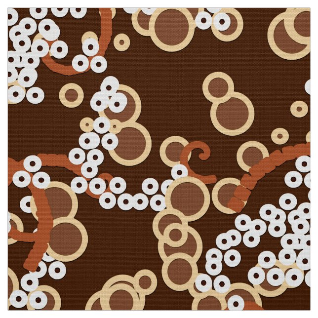 Tecido Abstrato moderno Confetti Impressão, Chocolate Bro (Modelo)