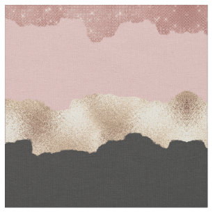 Tecido Abstrato-Negra-Cinza-Brilhante-Dourada-rosa