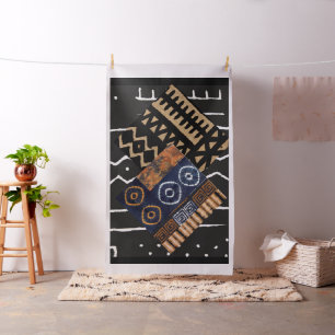 Tecido Abstrato, pano tribal da lama da selva africana