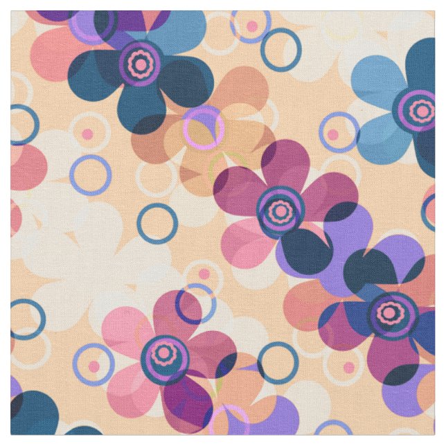 Tecido Abstrato para crianças flores bonitinhas de desenh (Detalhe)