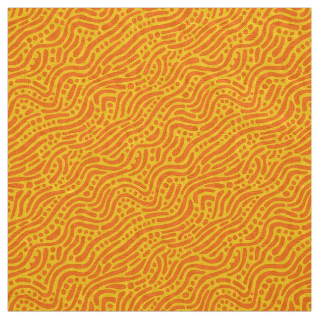Tecido Abstrato Pattern 110523 - Laranja e âmbar (Modelo)
