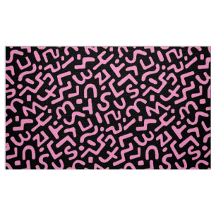 Tecido Abstrato Pattern 170822 - Rosa em preto