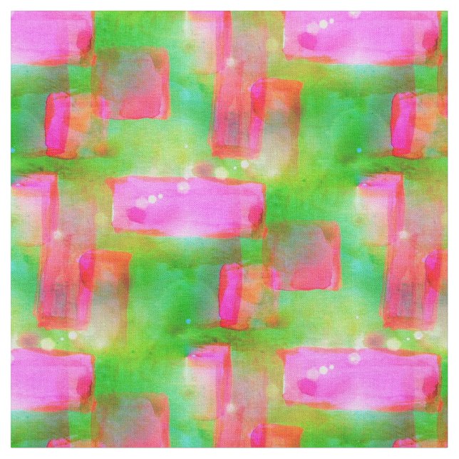 Tecido Abstrato pintado amarelo, rosa da luz solar (Detalhe)