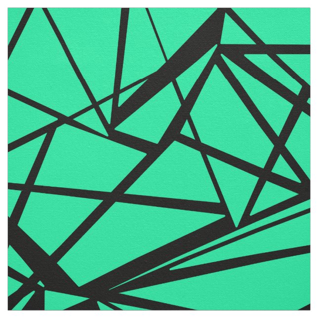 Tecido Abstrato preto e turquesa (Modelo)