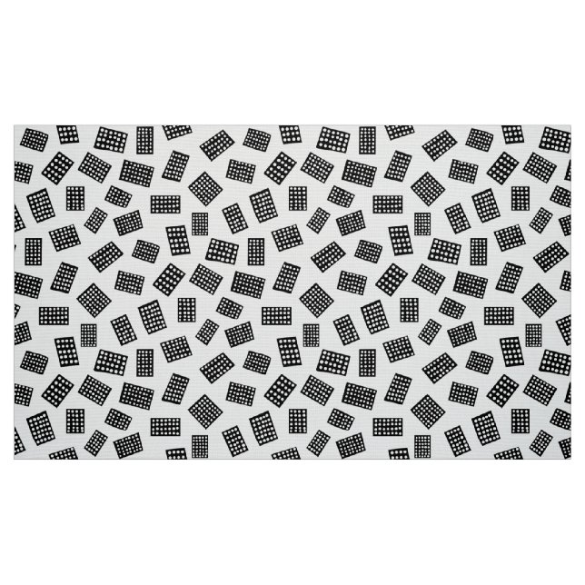 Tecido Abstrato Retângulos 081122 - Preto sobre branco (Fat Quarter)