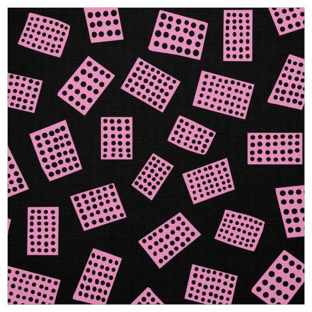 Tecido Abstrato Retângulos 081122 - Rosa em preto (Modelo)