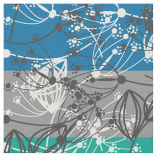 Tecido Abstrato retro flores pequenas ramo das folhas flo
