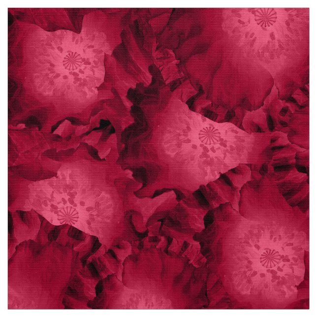 Tecido Abstrato rosa vermelha flores de papoila floral ro (Modelo)