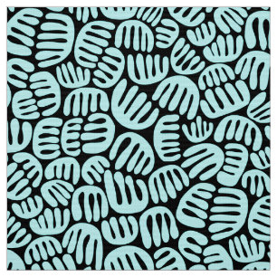 Tecido Abstrato Shapes 301122 - Azul-gelo em preto