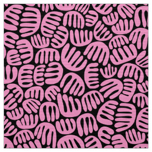 Tecido Abstrato Shapes 301122 - Rosa em preto
