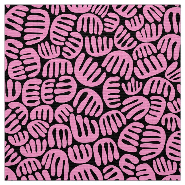 Tecido Abstrato Shapes 301122 - Rosa em preto (Modelo)