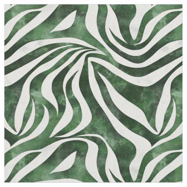 Tecido Abstrato Verde e Branco (Detalhe)