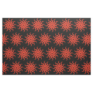 Tecido abstrato vermelho de dança de Sun