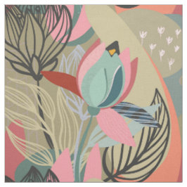 Tecido Abstrato Wild Rosa
