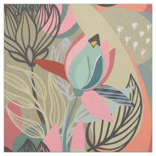 Tecido Abstrato Wild Rosa