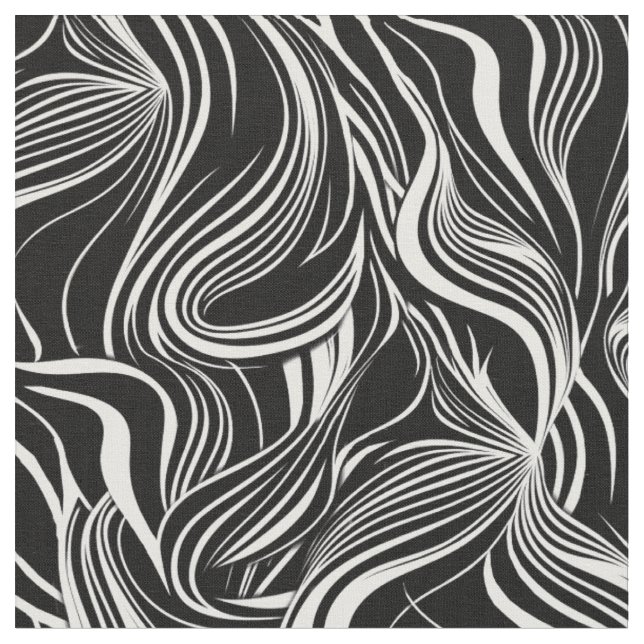 Tecido Abstratos contínuos criativos em preto e branco (Detalhe)