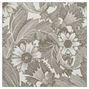 Tecido acanthus tea branca forte