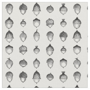 Tecido Acorns Preto-e-Branco Decorativo