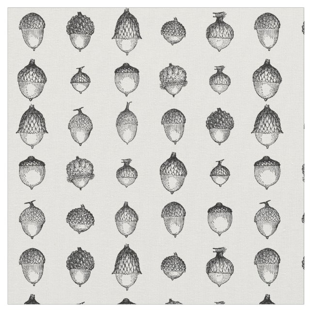 Tecido Acorns Preto-e-Branco Decorativo (Detalhe)