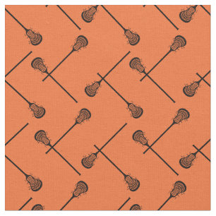 Tecido Adesivos Pretos De Lacrosse Laranja, Patterados