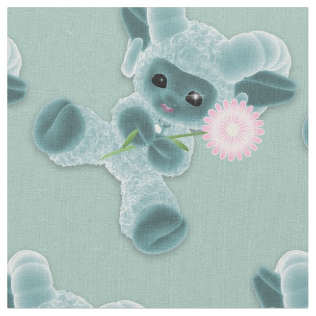 Tecido Adorável Brinquedo de Push de Bebê Verde (Detalhe)