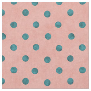 Tecido Adorável padrão de bolinhas em azul e rosa