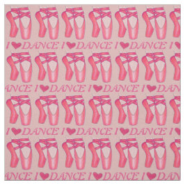 Tecido Adoro Dança Rosa Ballerina Balé Ponteiro Calçado