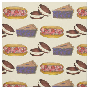 Tecido Adoro Maine Lobster Whoopie Blueberry Pie Foodie