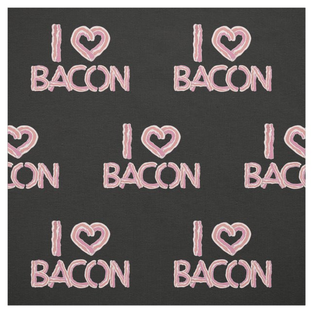Tecido Adoro o padrão Bacon (Modelo)