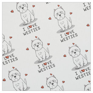 Tecido Adoro Westies - West Highland White Terriers