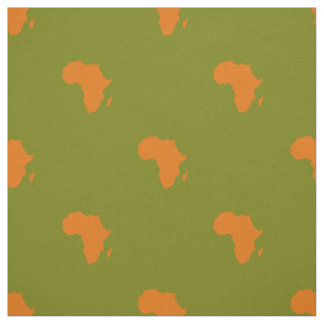 Tecido África Continente Matcha Verde Pumkin Laranja