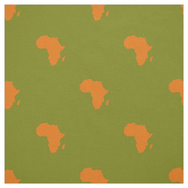 Tecido África Continente Matcha Verde Pumkin Laranja (Modelo)
