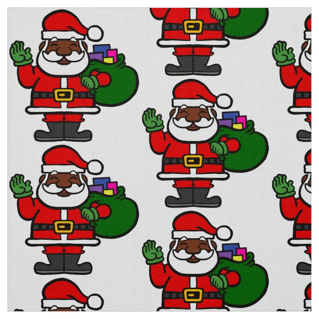 Tecido africano negro santa claus xmas (Modelo)