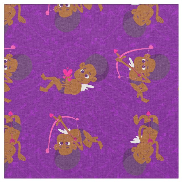 Tecido afro angel negro cupid africano cherub namorados (Detalhe)