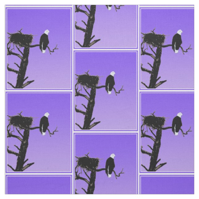 Tecido Águia Americana ao Pôr do Sol - Arte Original da V (Modelo)