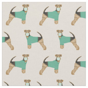 Tecido Airedale Terrier escova o cachorro tan