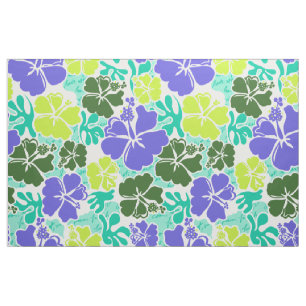 Tecido Akahai Hawaiian Hibiscus Tropical Floral