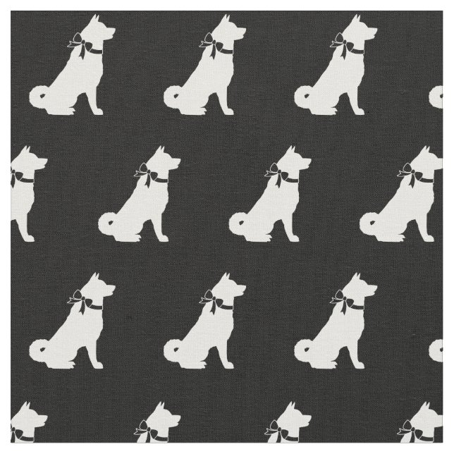 Tecido Akita Dog Silhouette Pet (Detalhe)