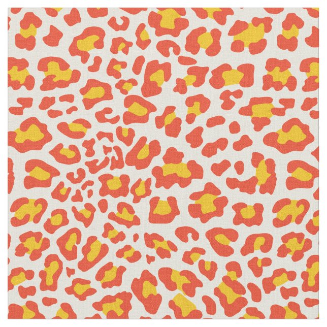 Tecido alaranjado, amarelo, branco do leopardo (Detalhe)