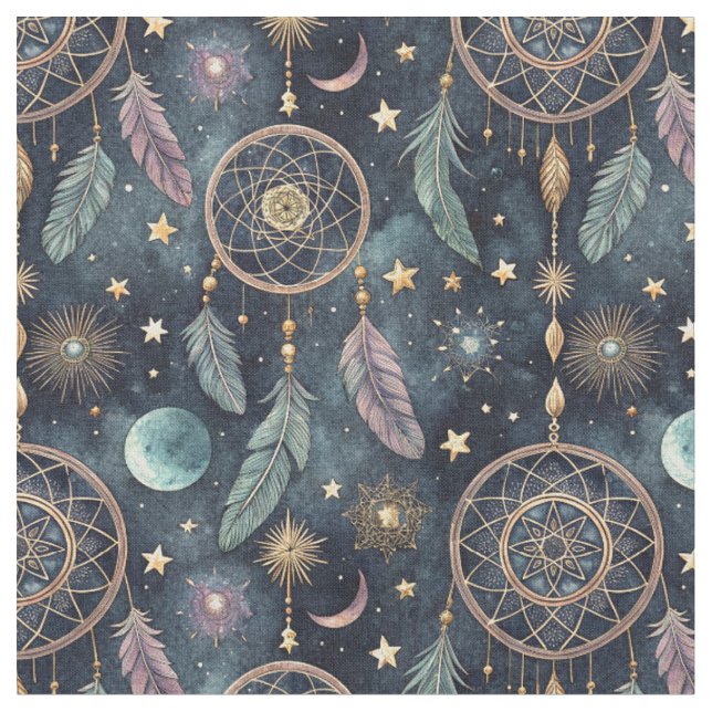 Tecido Aldraba Celestial Sonhadora Estrela Noite Padrão (Detalhe)