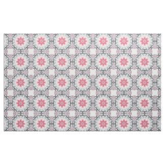 Tecido Algodão de Cinza Rosa Moderno