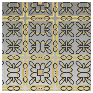 Tecido Algodão Geométrico Dourado das Cinzas Moody