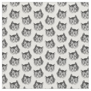 Tecido Alice Gato de Cheshire na Wonderland Art COR PERSO