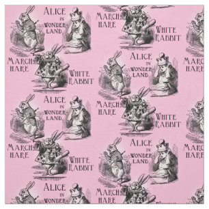 Tecido Alice na matéria têxtil do rosa do país das
