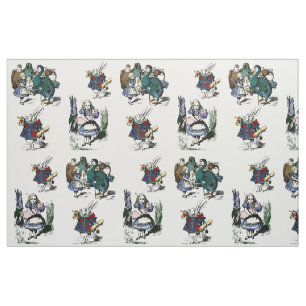 Tecido Alice Wonderland Parecendo O Coelho Branco Grande